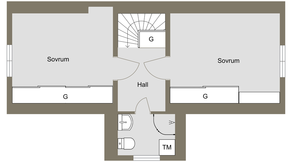 Planlösning övre plan