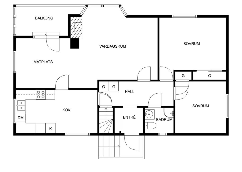 Planritning övre plan
