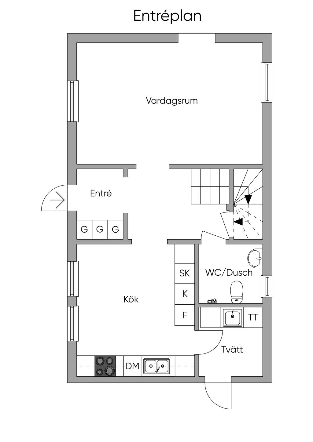 Planlösning entréplan
