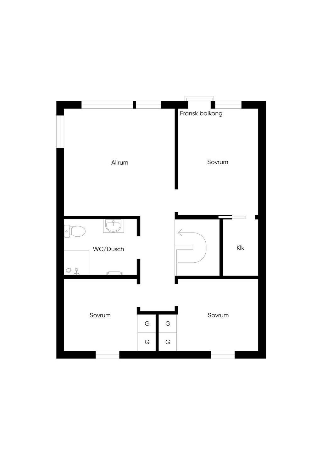 Planlösning övre plan