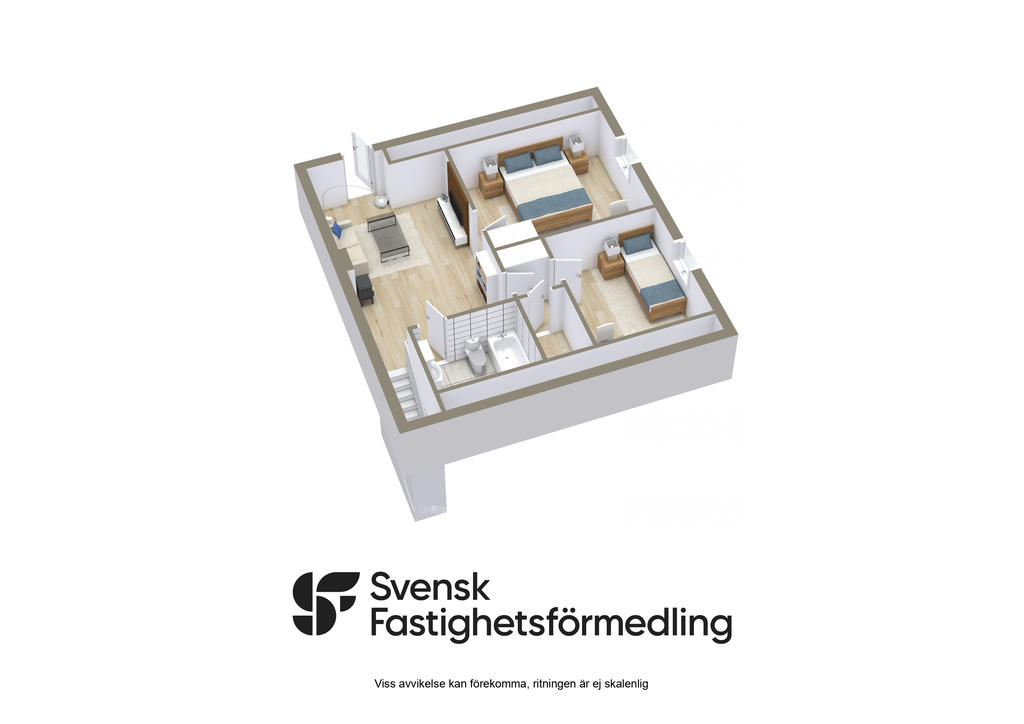 Planritning, övervåning 3D