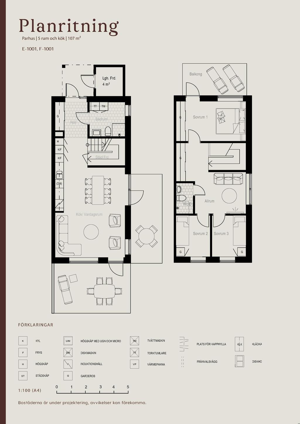 Planritning lgh E-1001