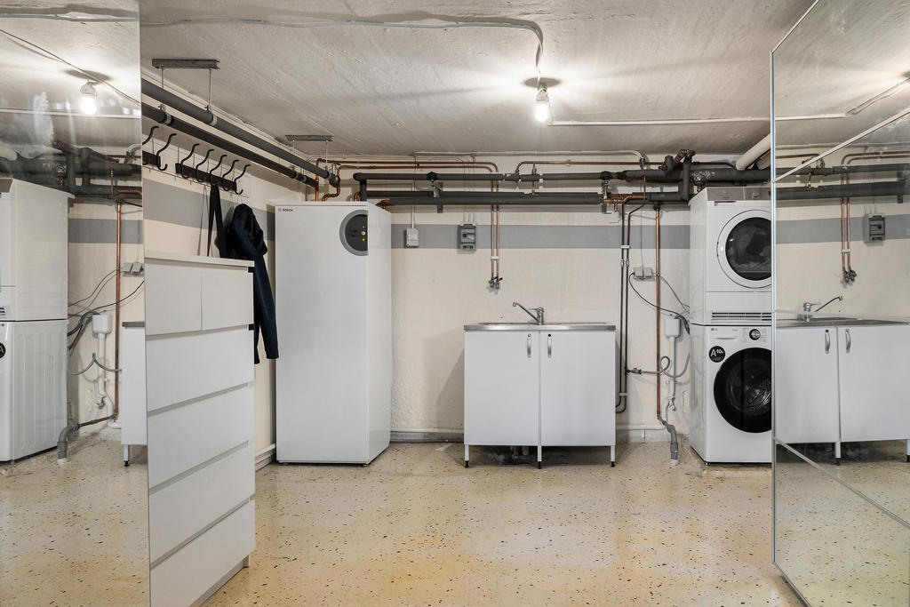 Tvättstuga i källarplan