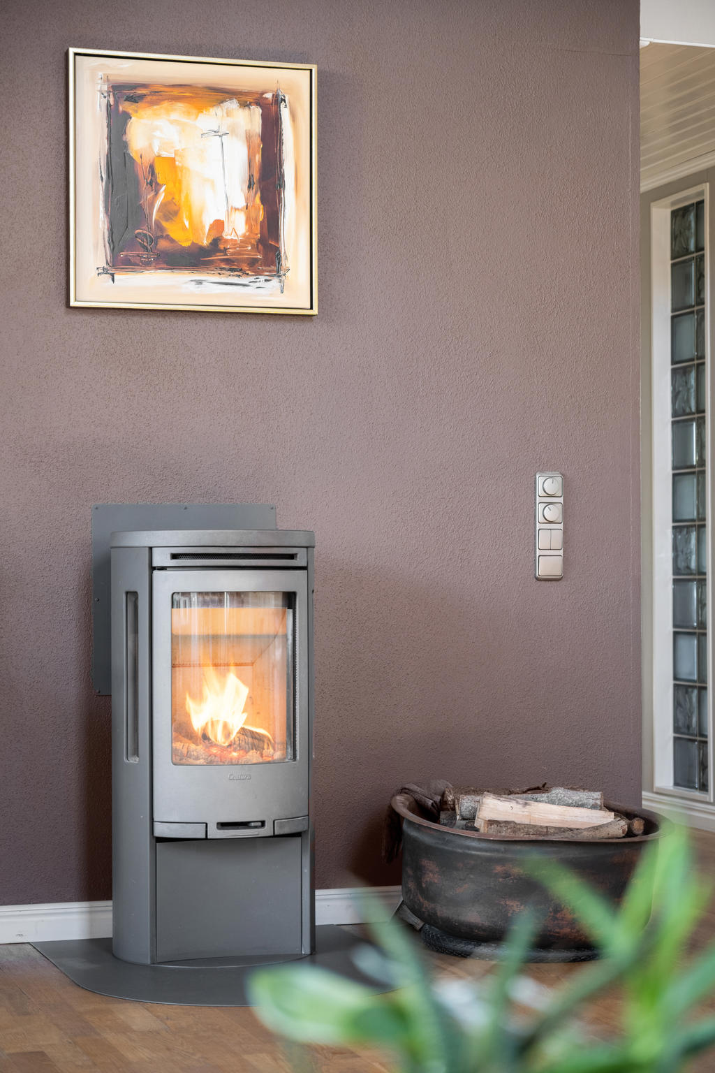 Kamin vardagsrum.