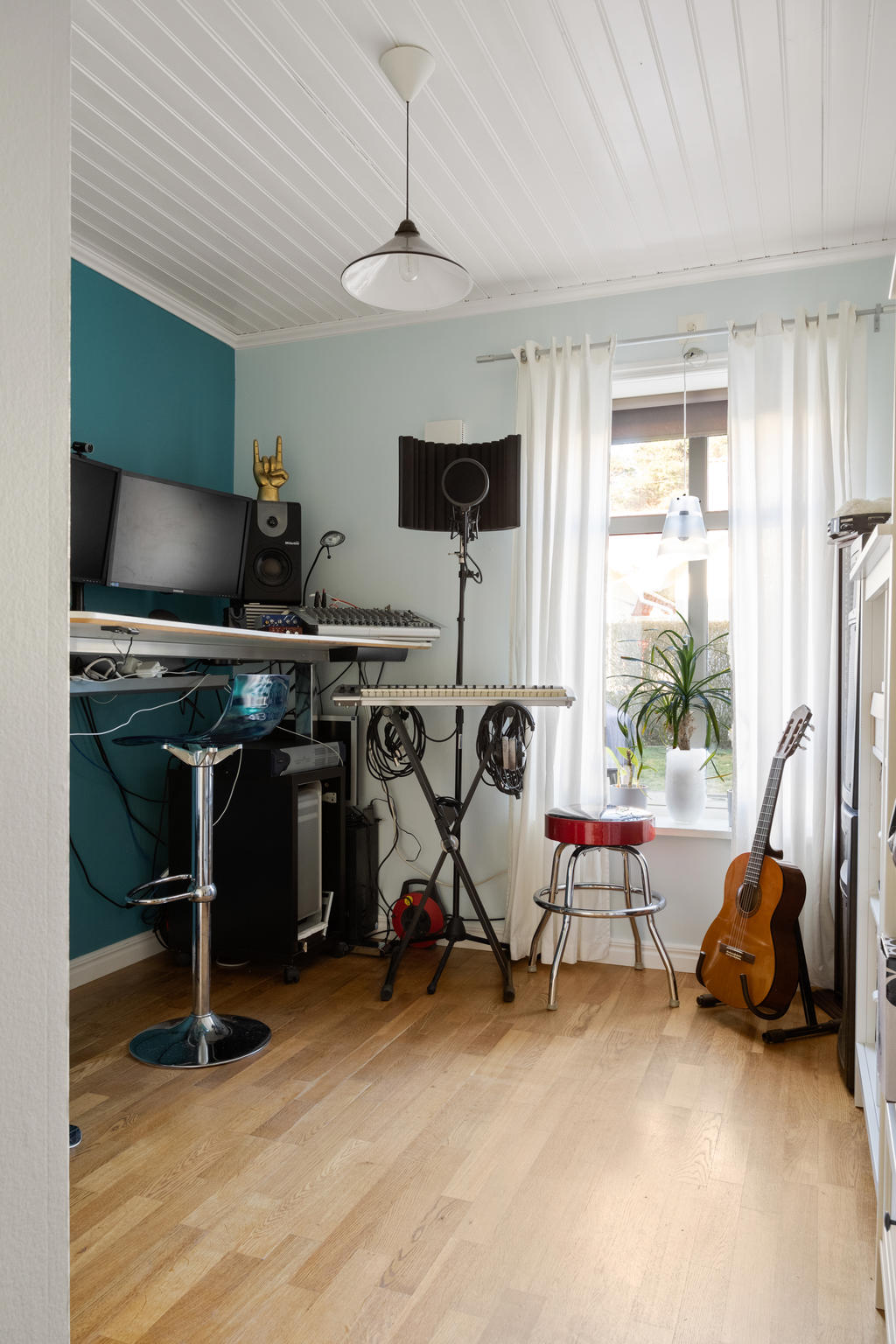 Sovrum som idag används som musikrum.