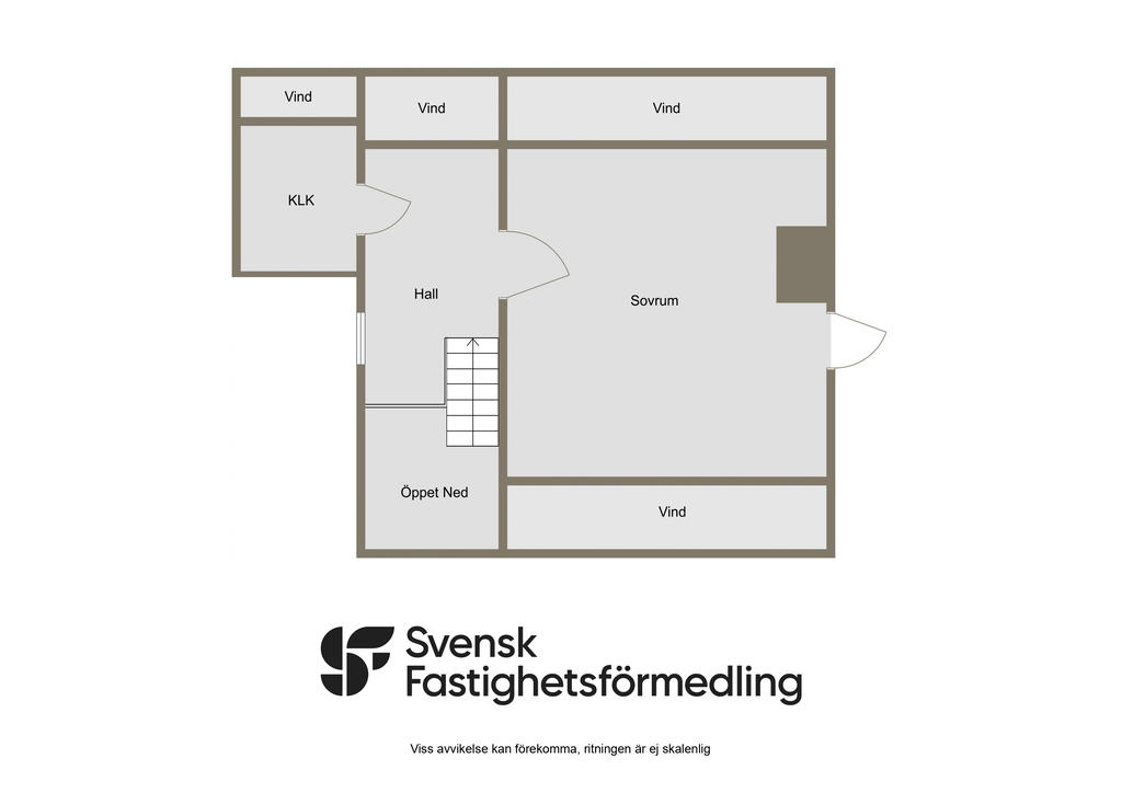 Övervåning, planlösning 2D