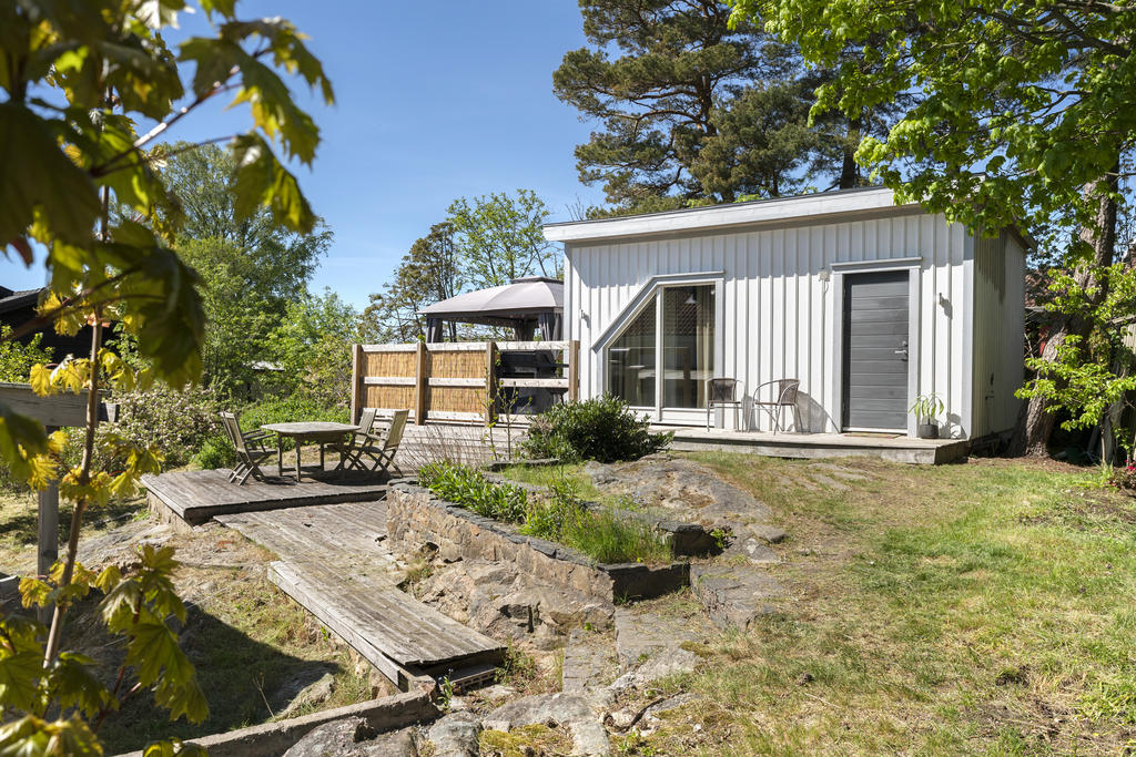 Trädgård med flera etager 