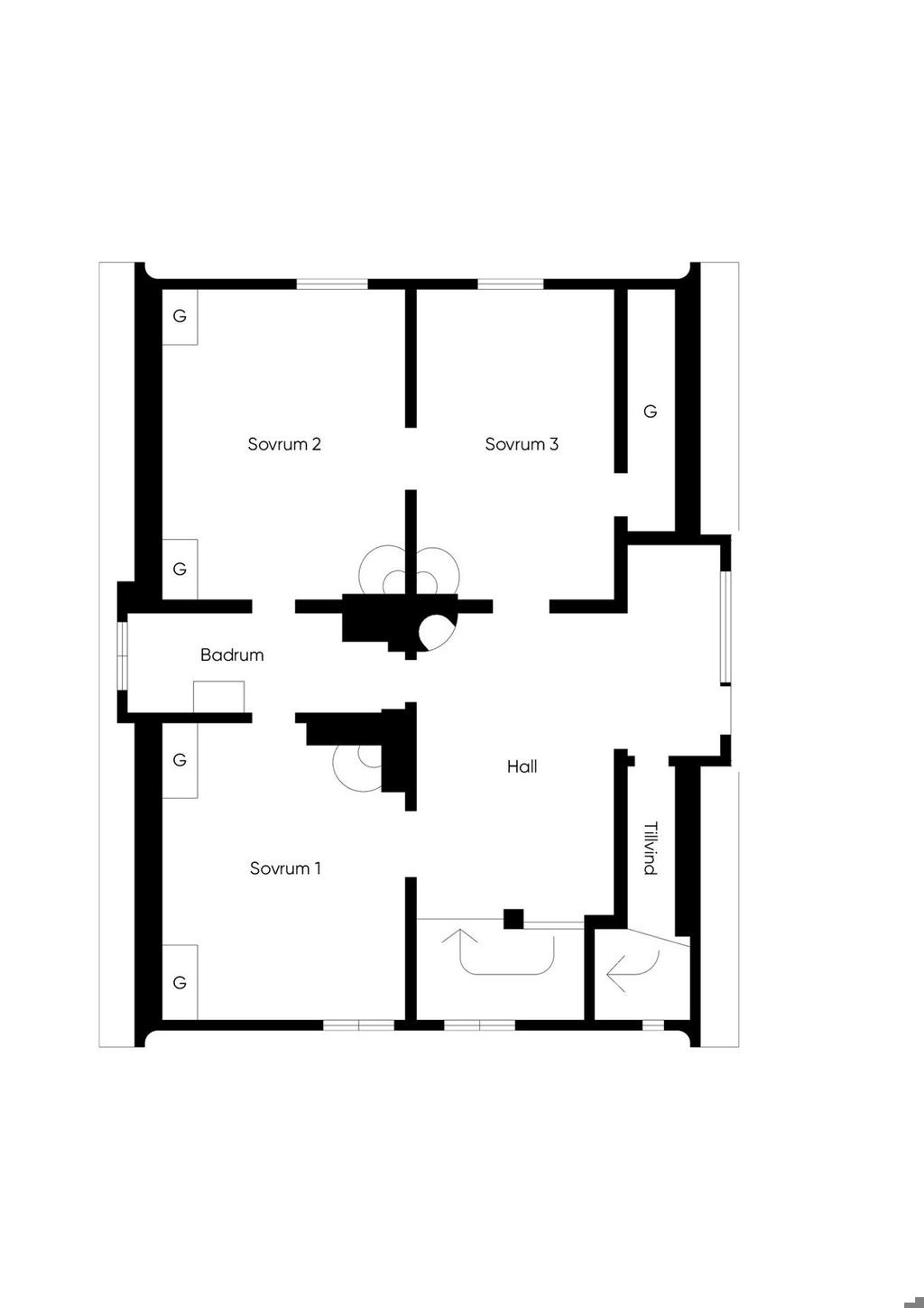 Planlösning övre plan