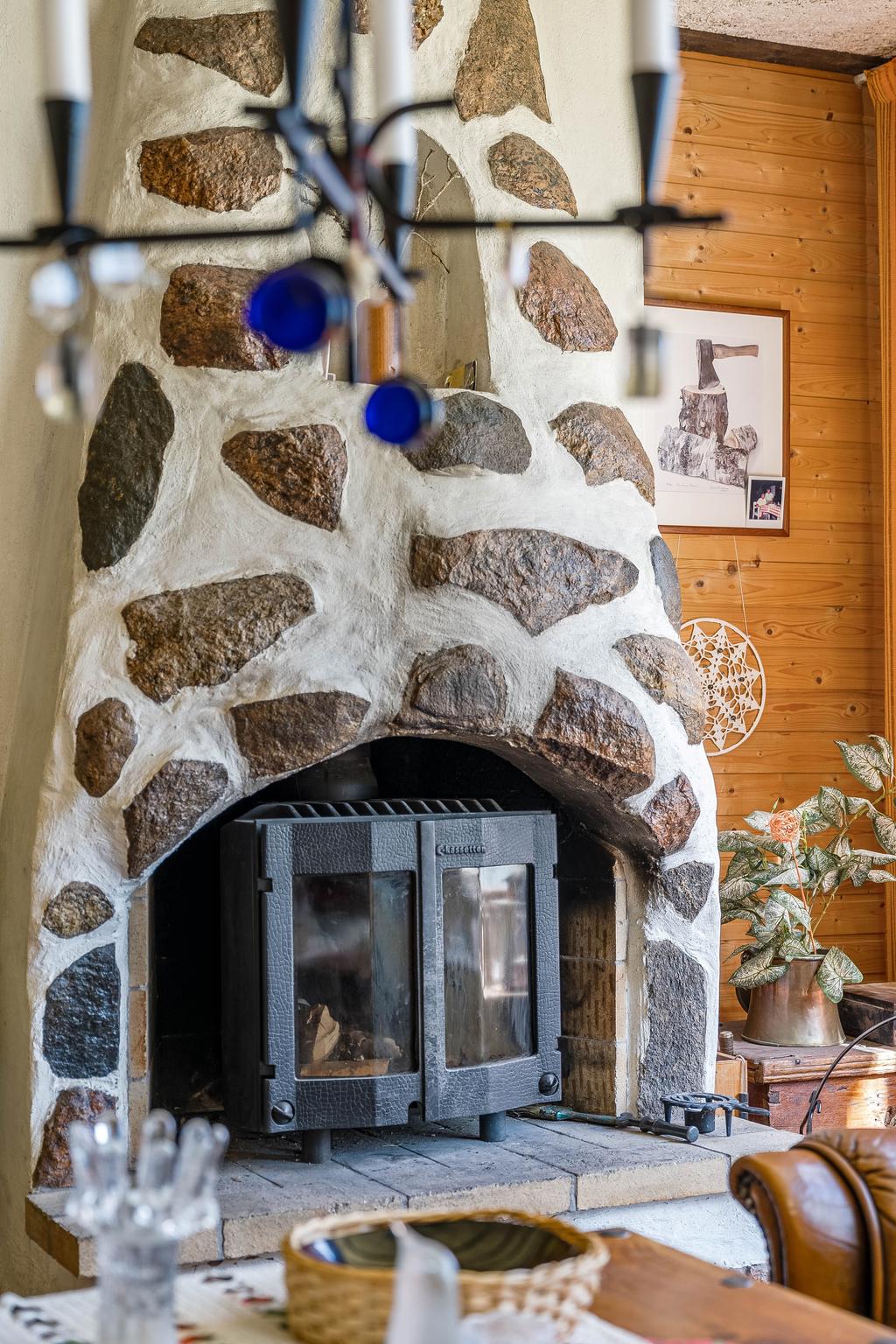 Öppen spis med kassett