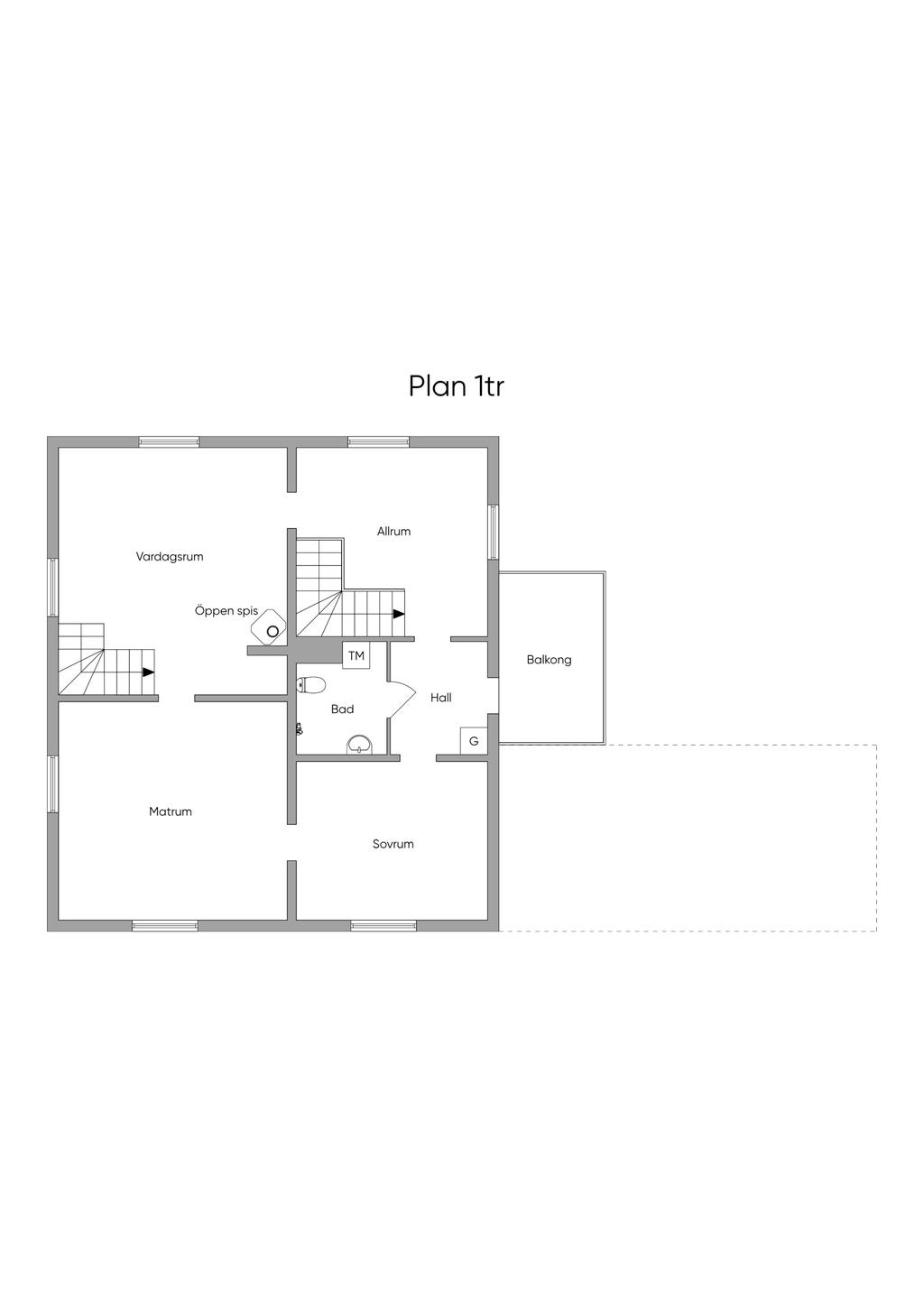Planlösning våning 1