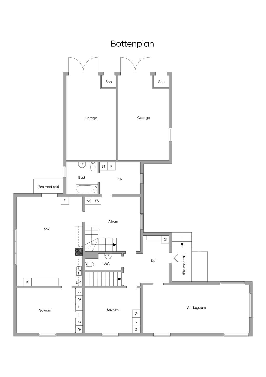 Planlösning Bottenplan
