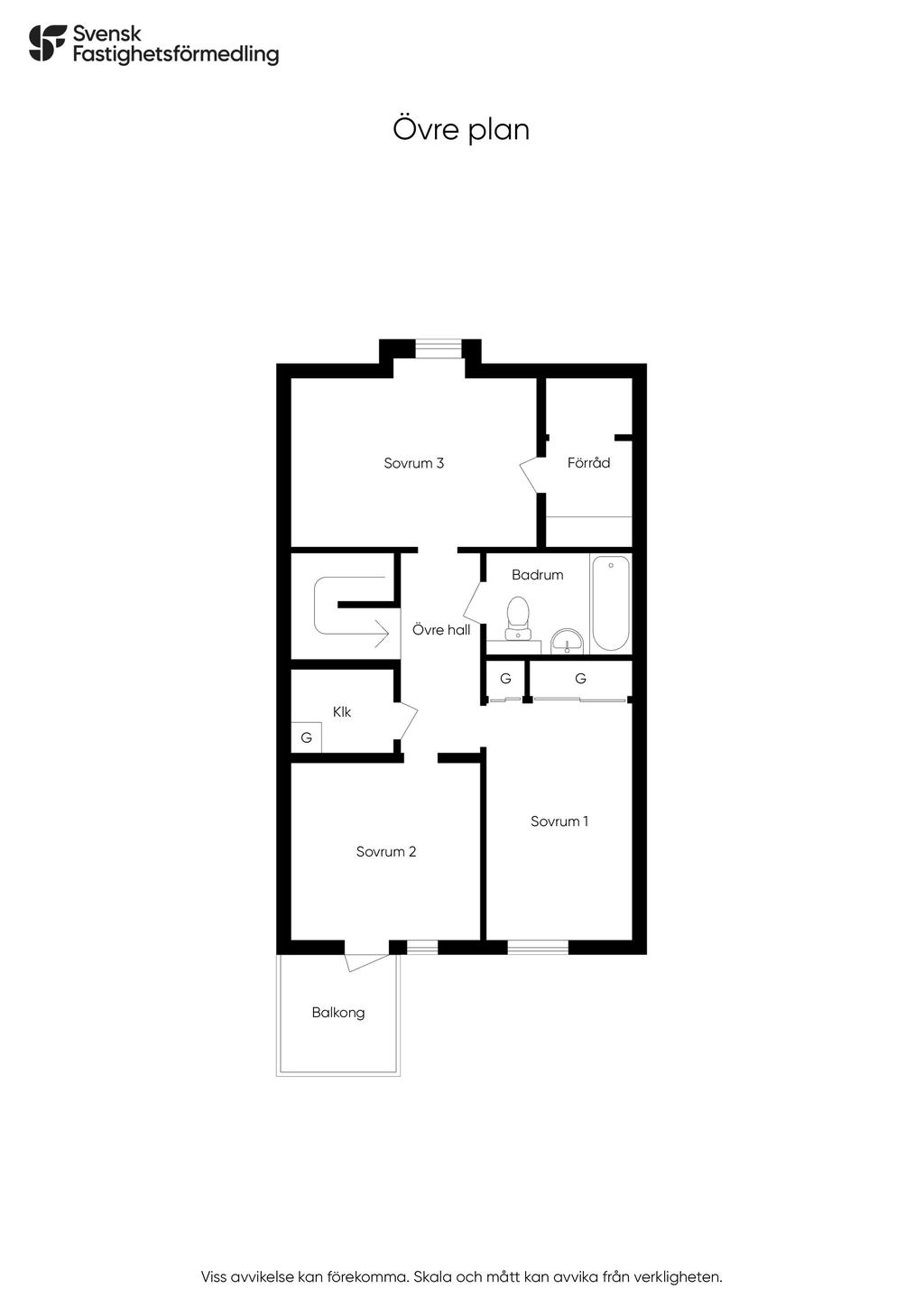 Planlösning övre plan