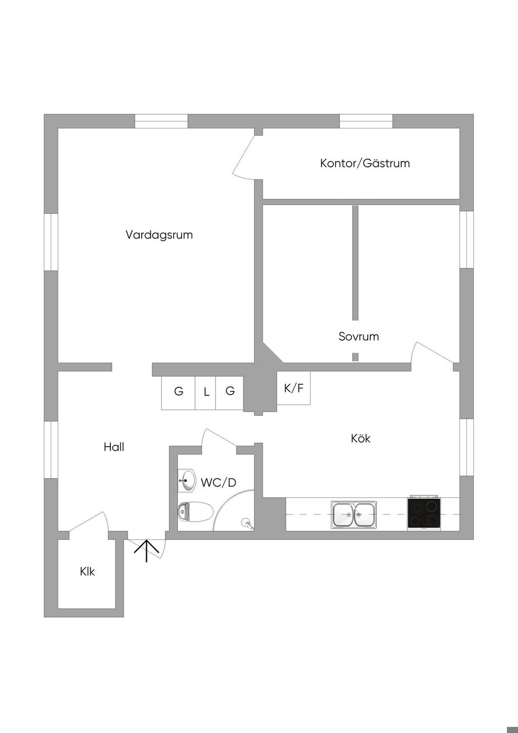 Alternativ planlösning om man behöver flera sovplatser