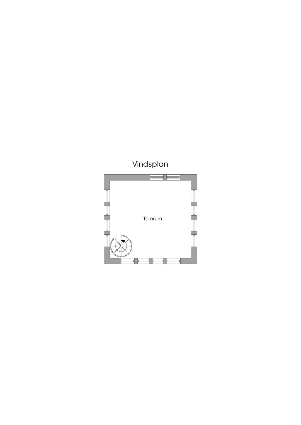 Planskiss Vindsplan/ Tornrum 2D