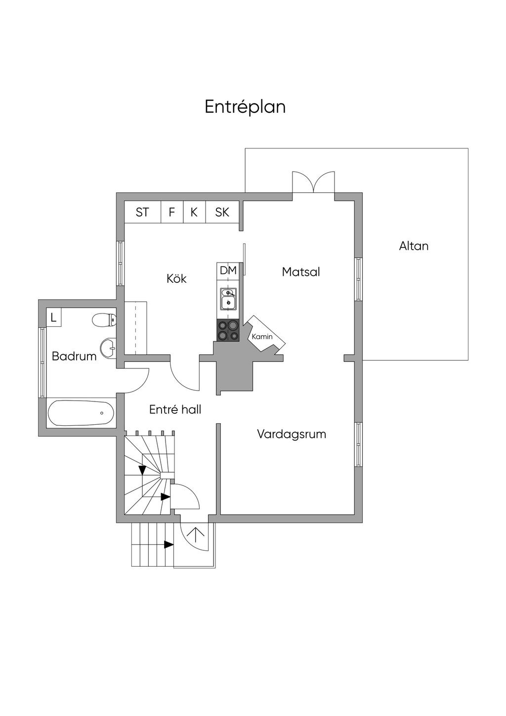 Entréplan, skiss