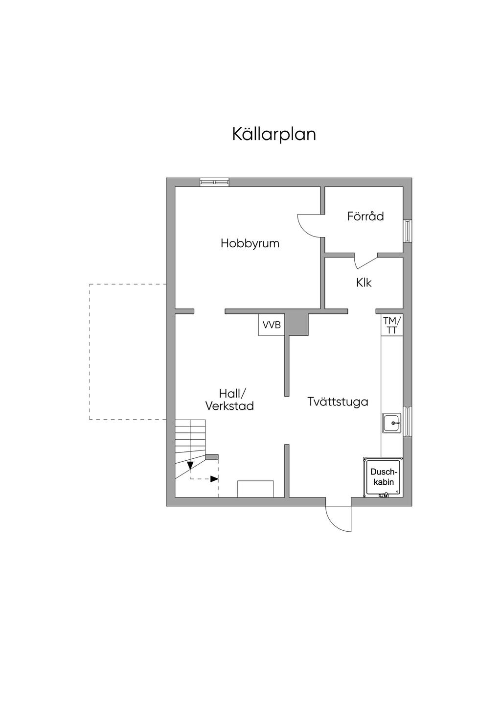 Källare, skiss