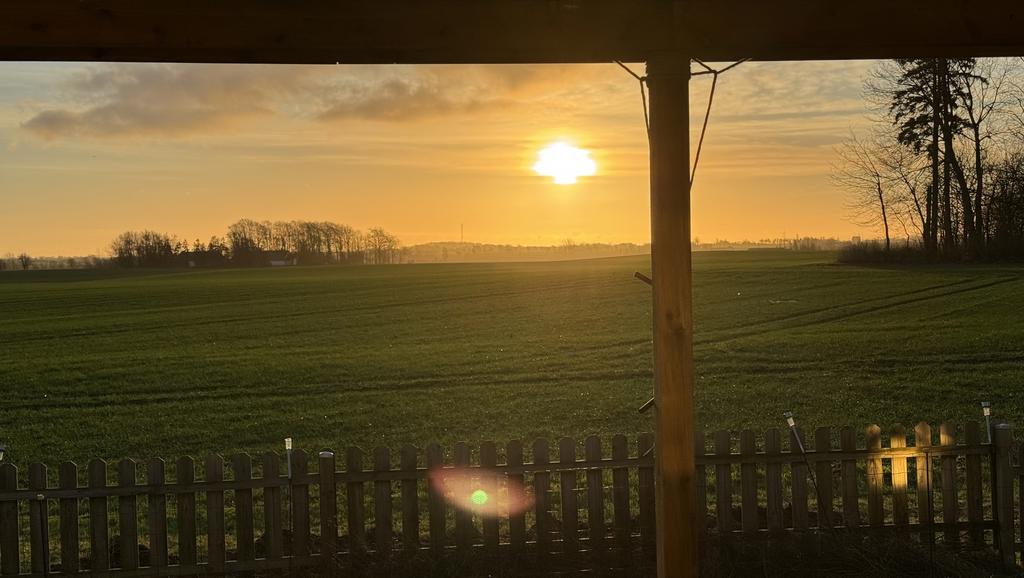 Säljarens egen bild på utsikten från köket & altanen mot baksidan