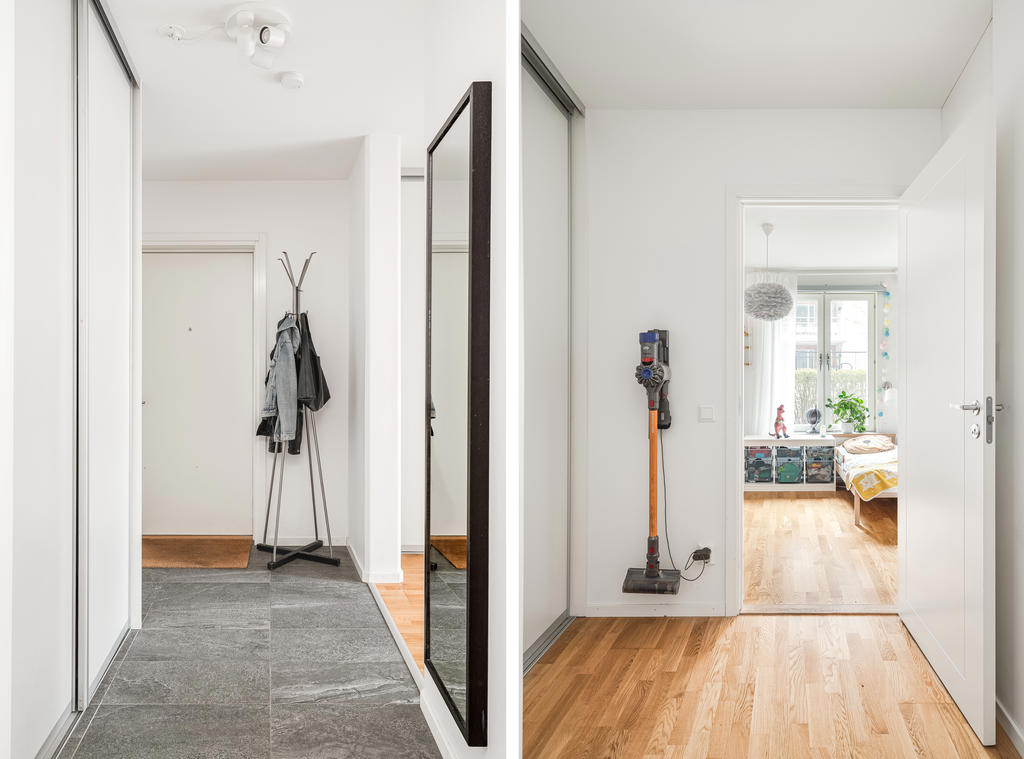 Klinkergolv i hall