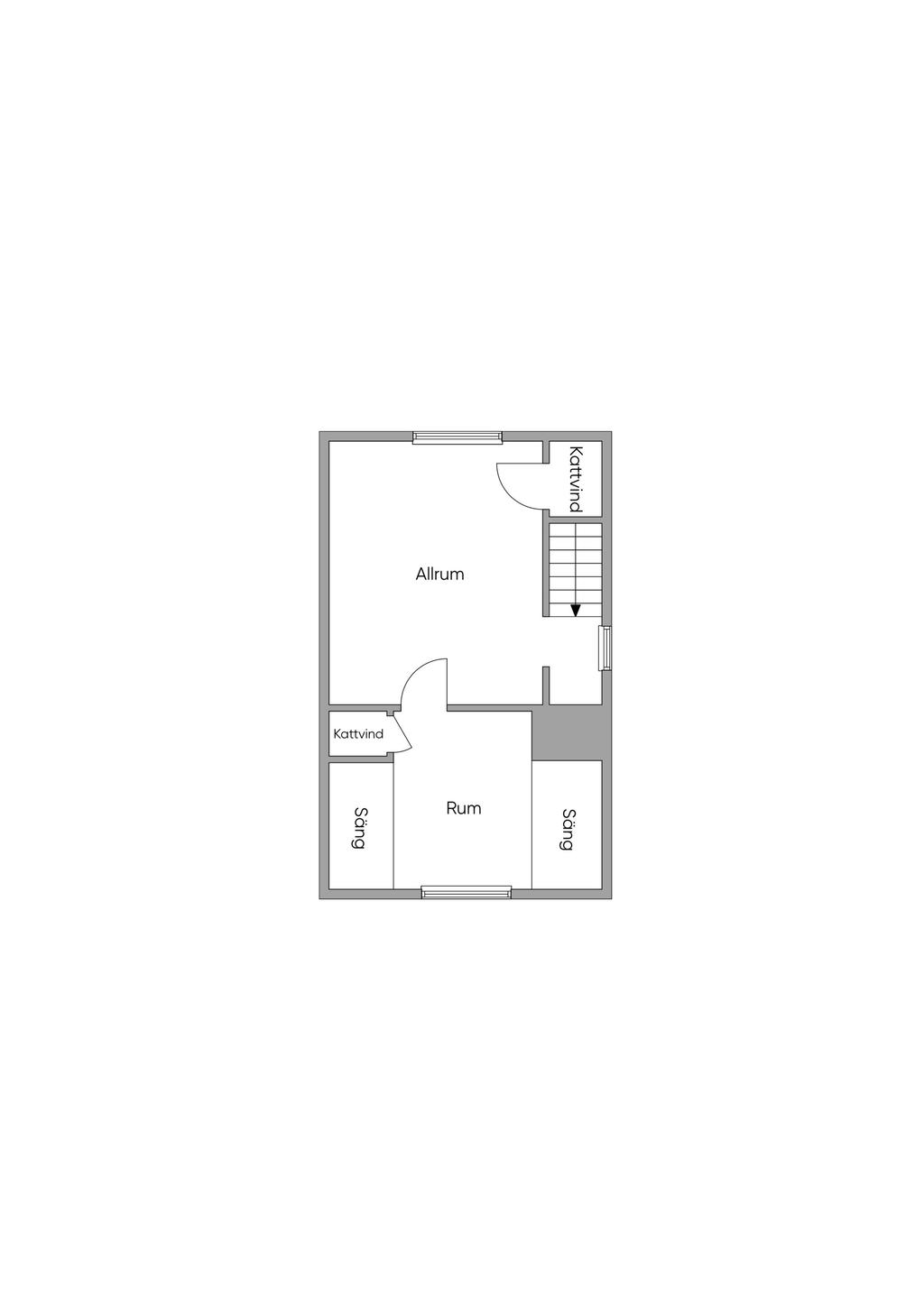 Planritning övre plan