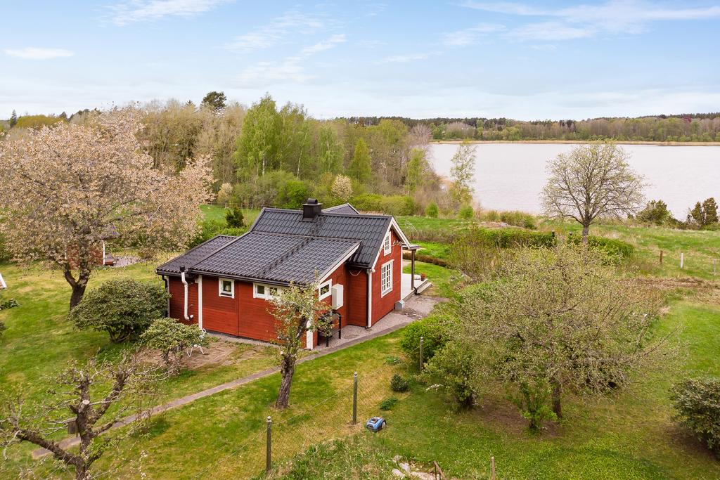 Lummig tomt som är fint inramad