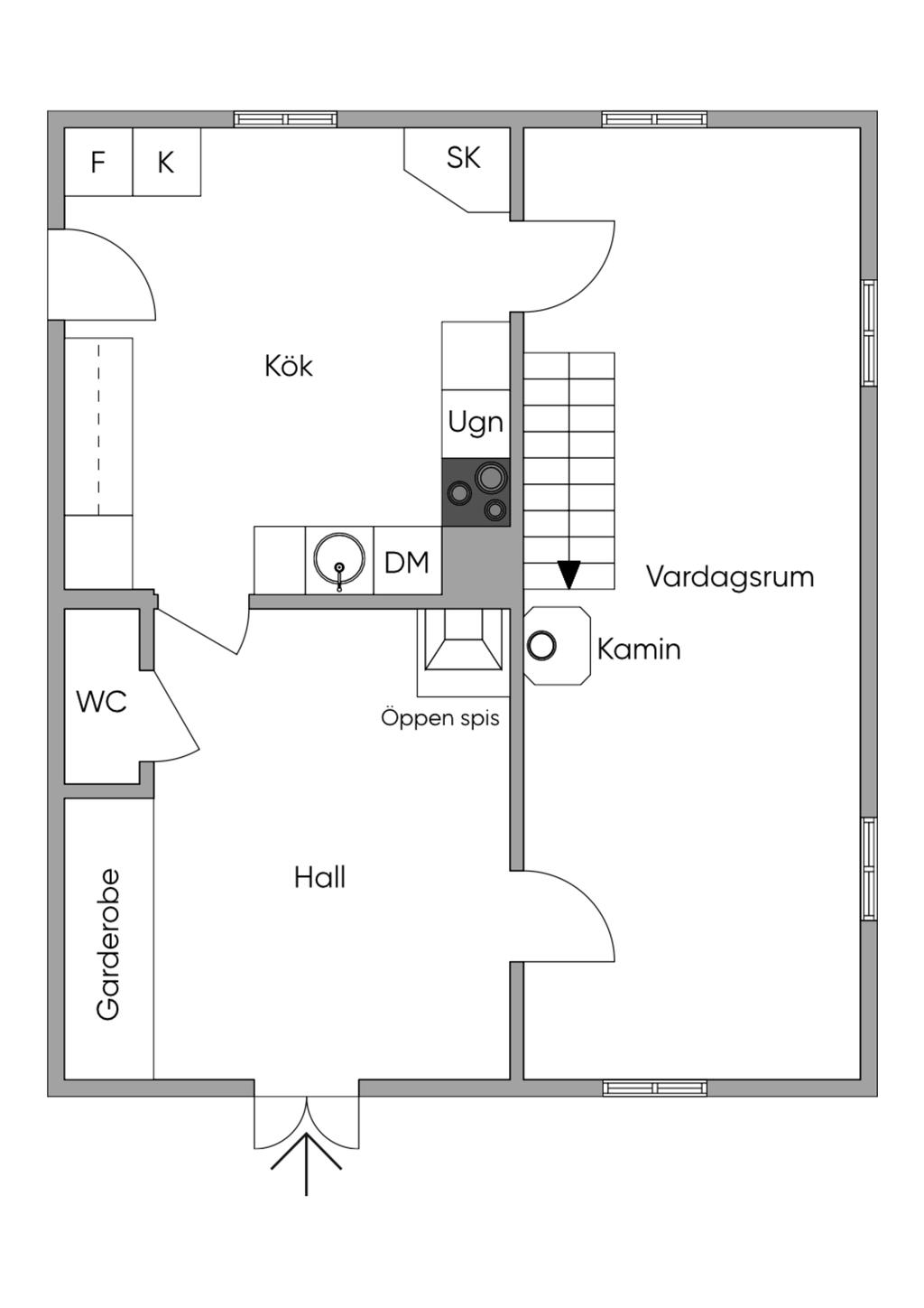 Planlösning entréplan