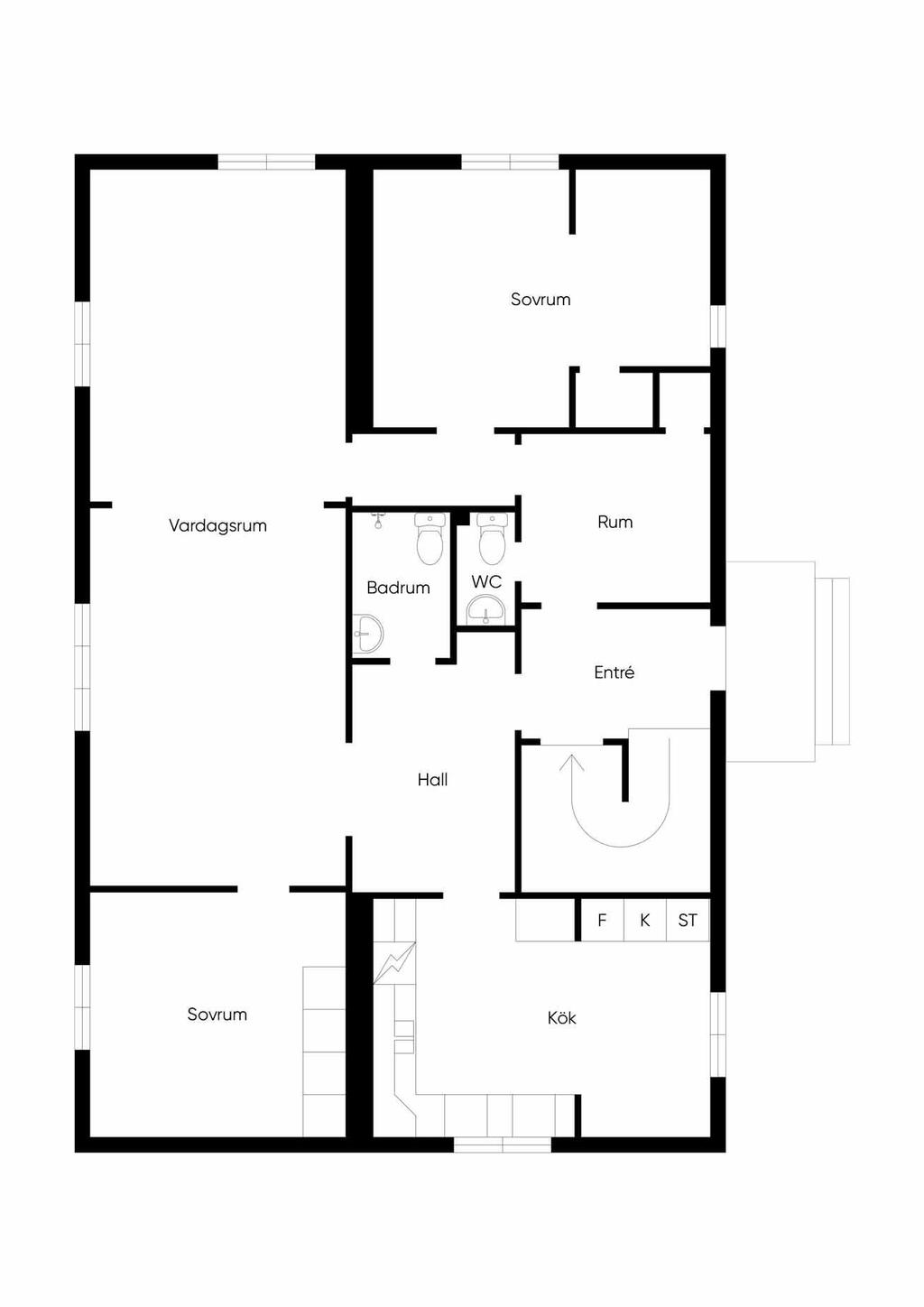 Entréplan (lägenhet 1)
