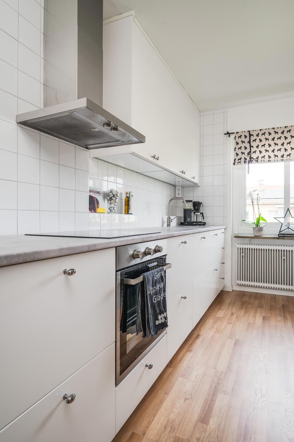 Stilrent i vitt och grått