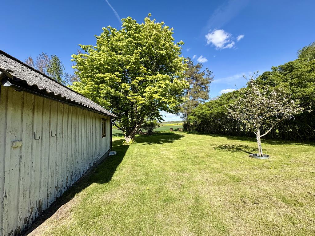 Trädgården ovanför garagebyggnaden