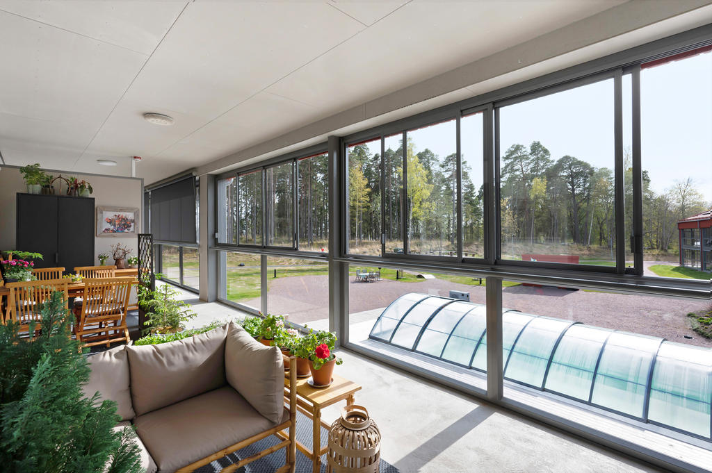 Uteplats på loftgång