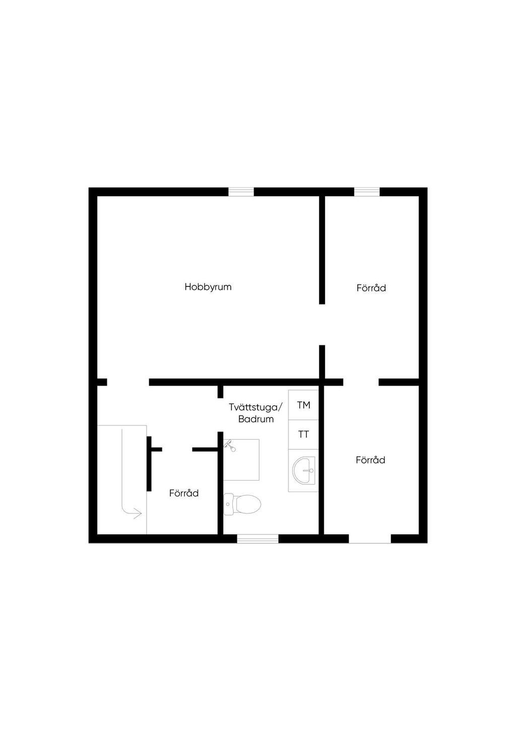 Planlösning källarplan
