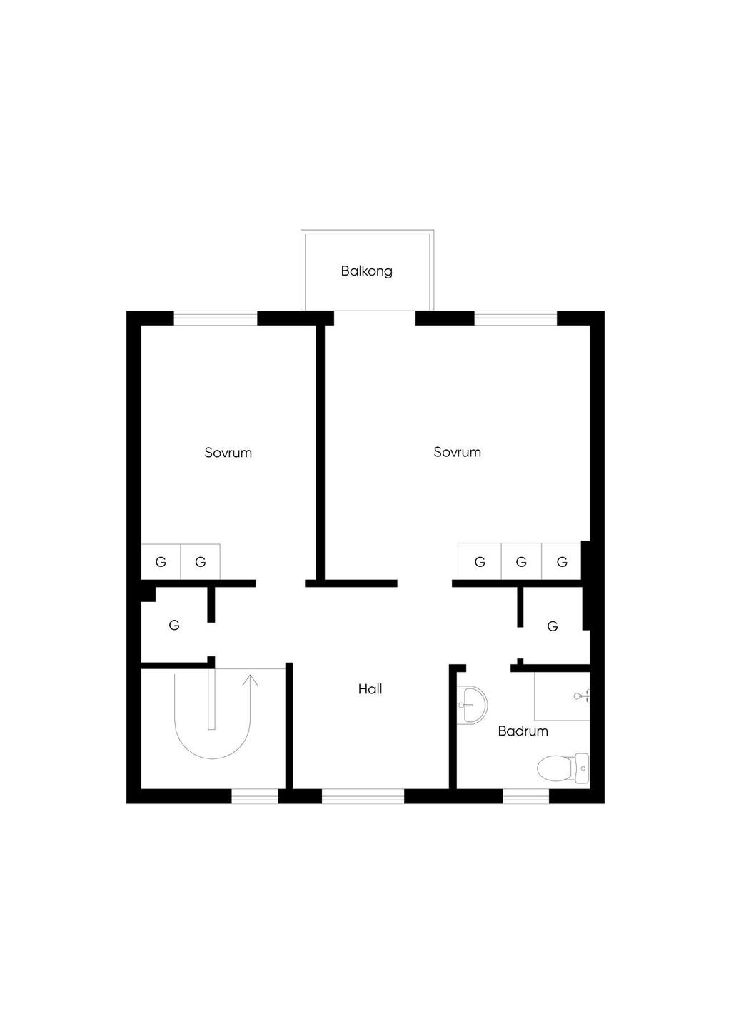 Planlösning övre plan