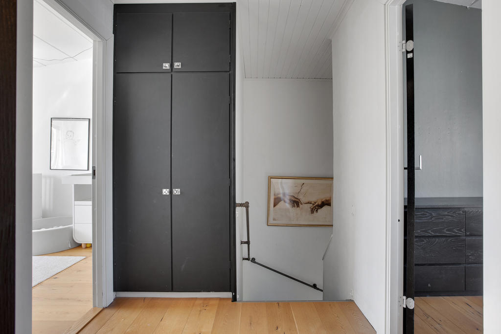 Övre hall med garderober