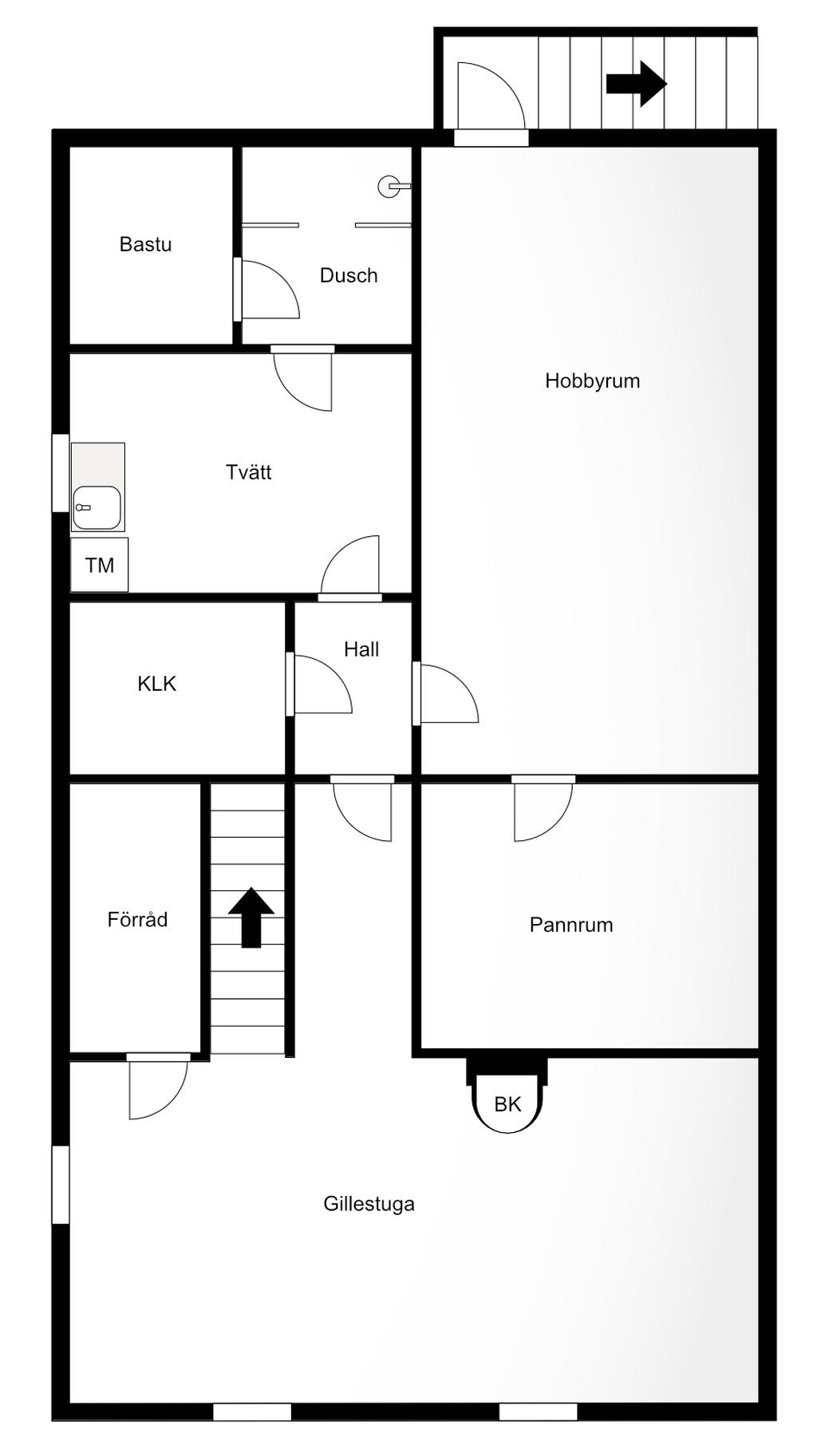Planlösning källarplan 
