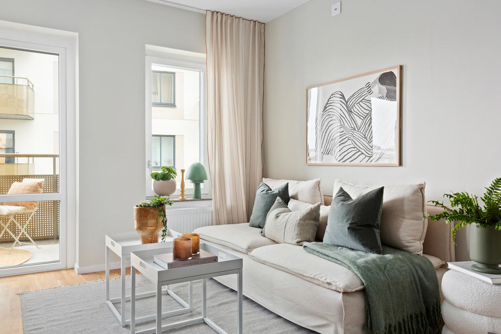 Plats för en inbjudande soffgrupp.