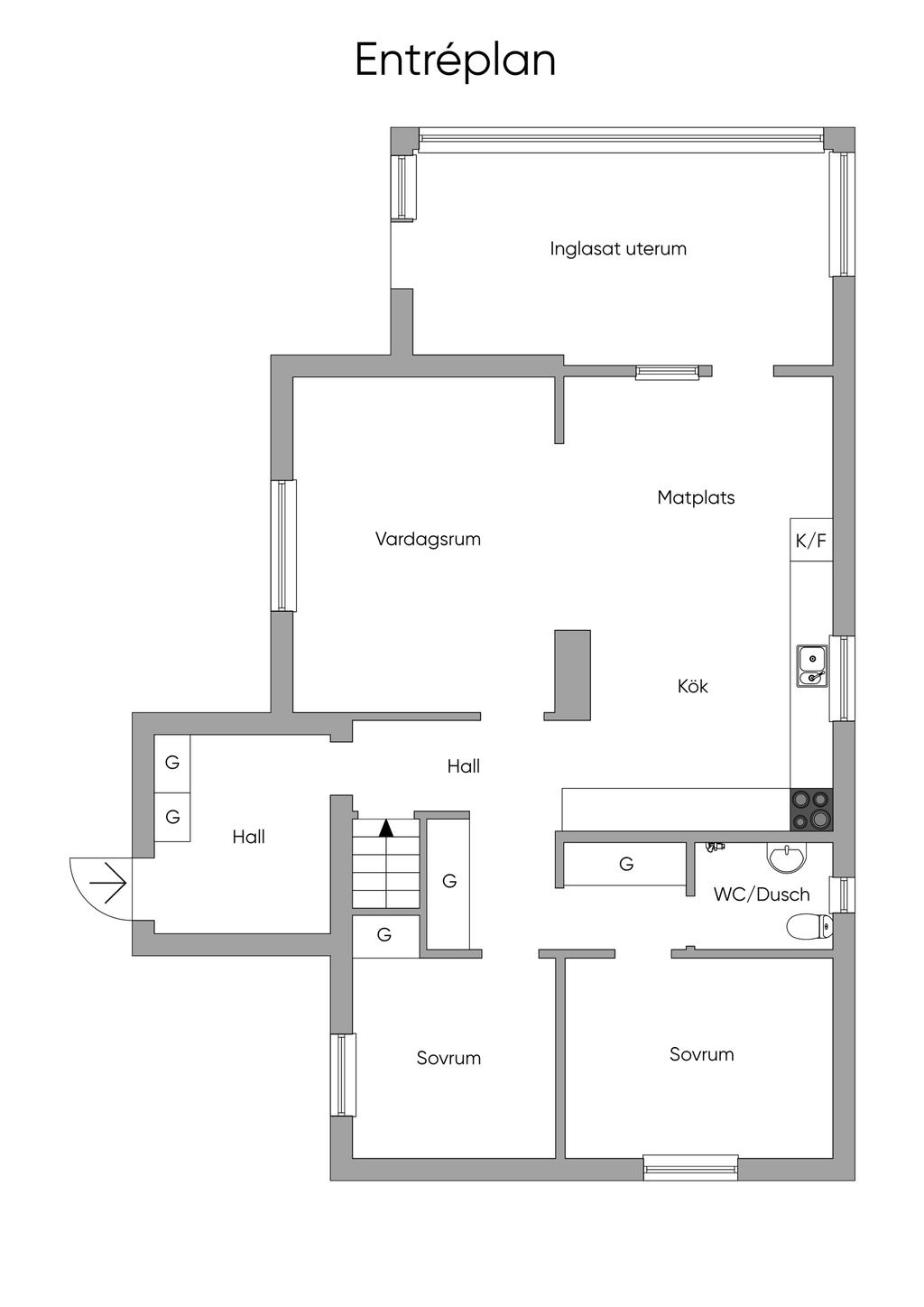 Planlösning entréplan