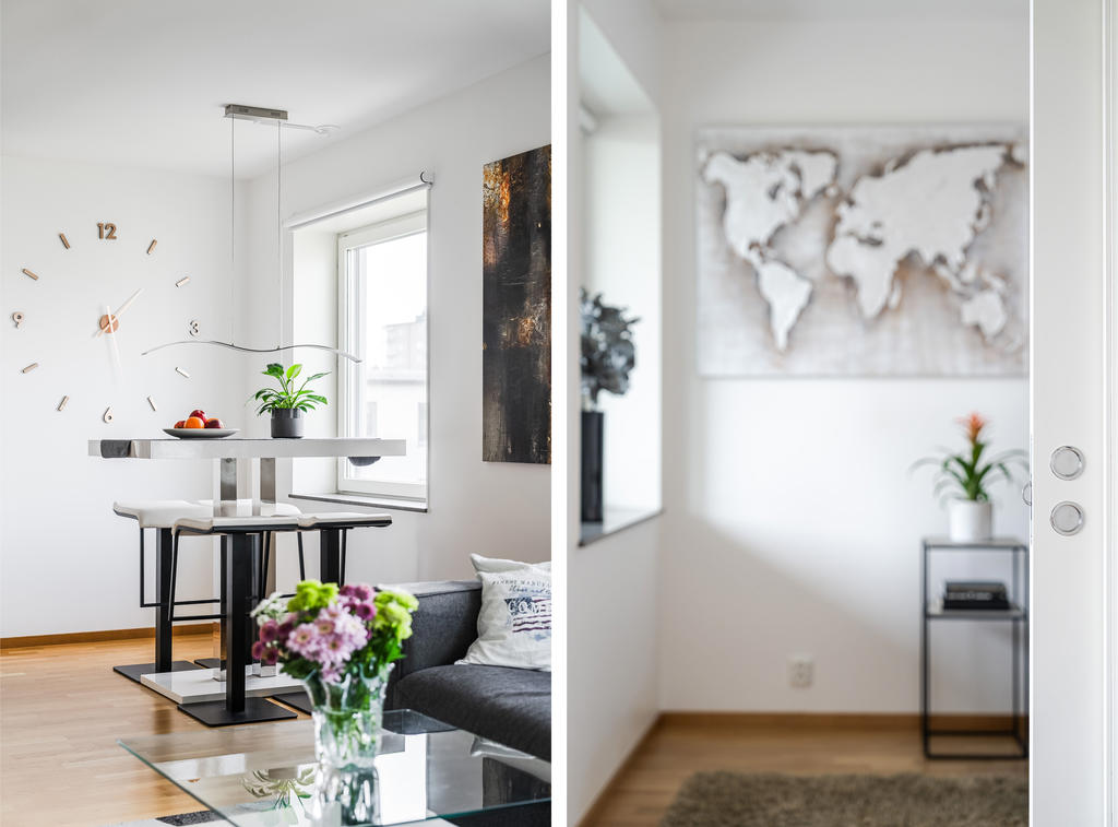 Matplats / skjutdörrar in till sovrum