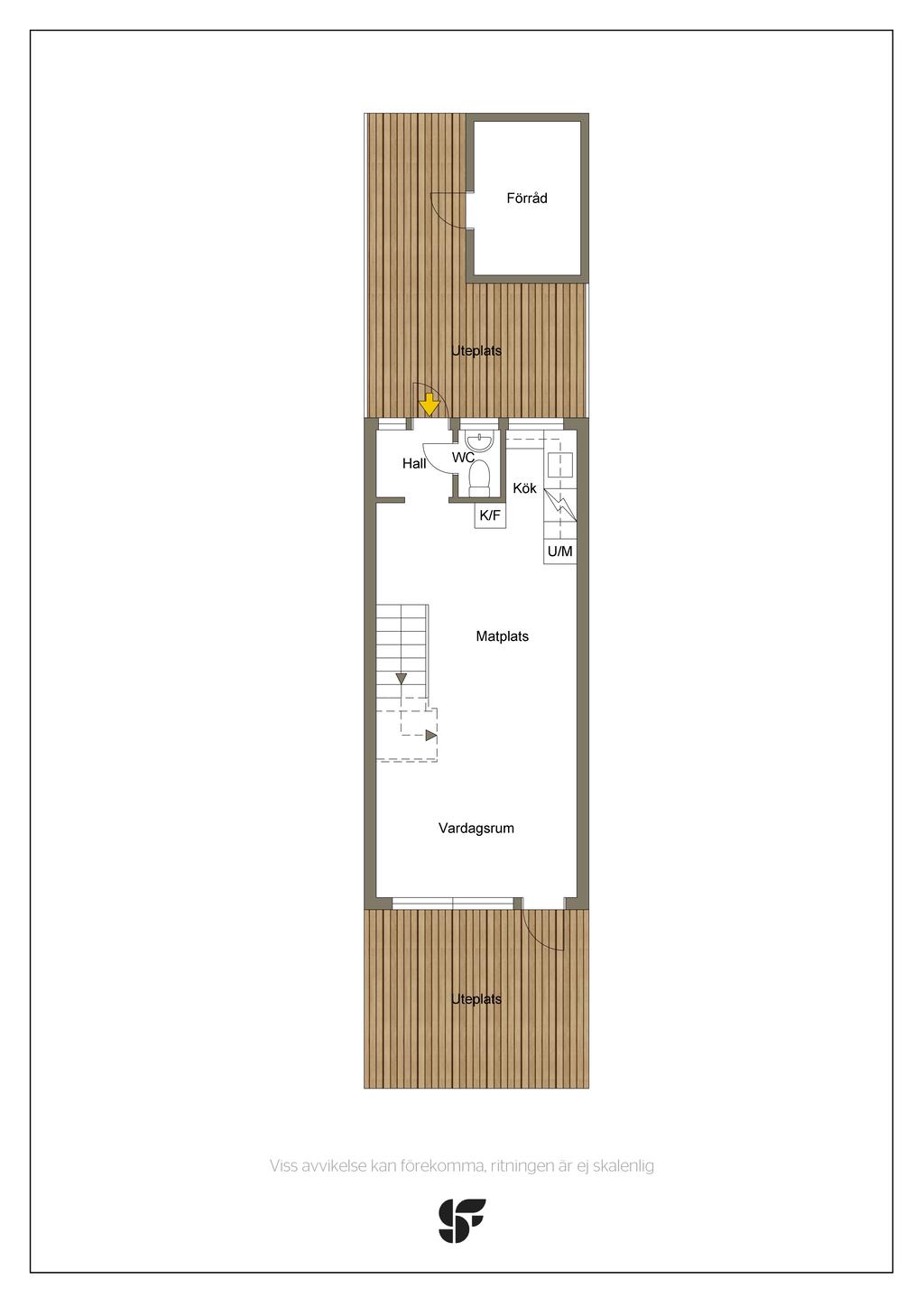 Planlösning, entrevåning