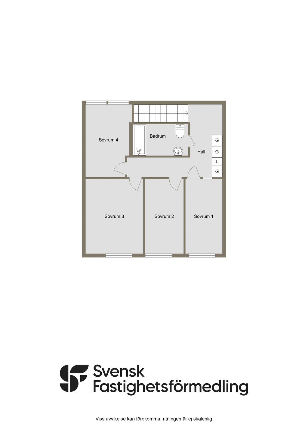 Alternativ planlösning - 4 sovrum