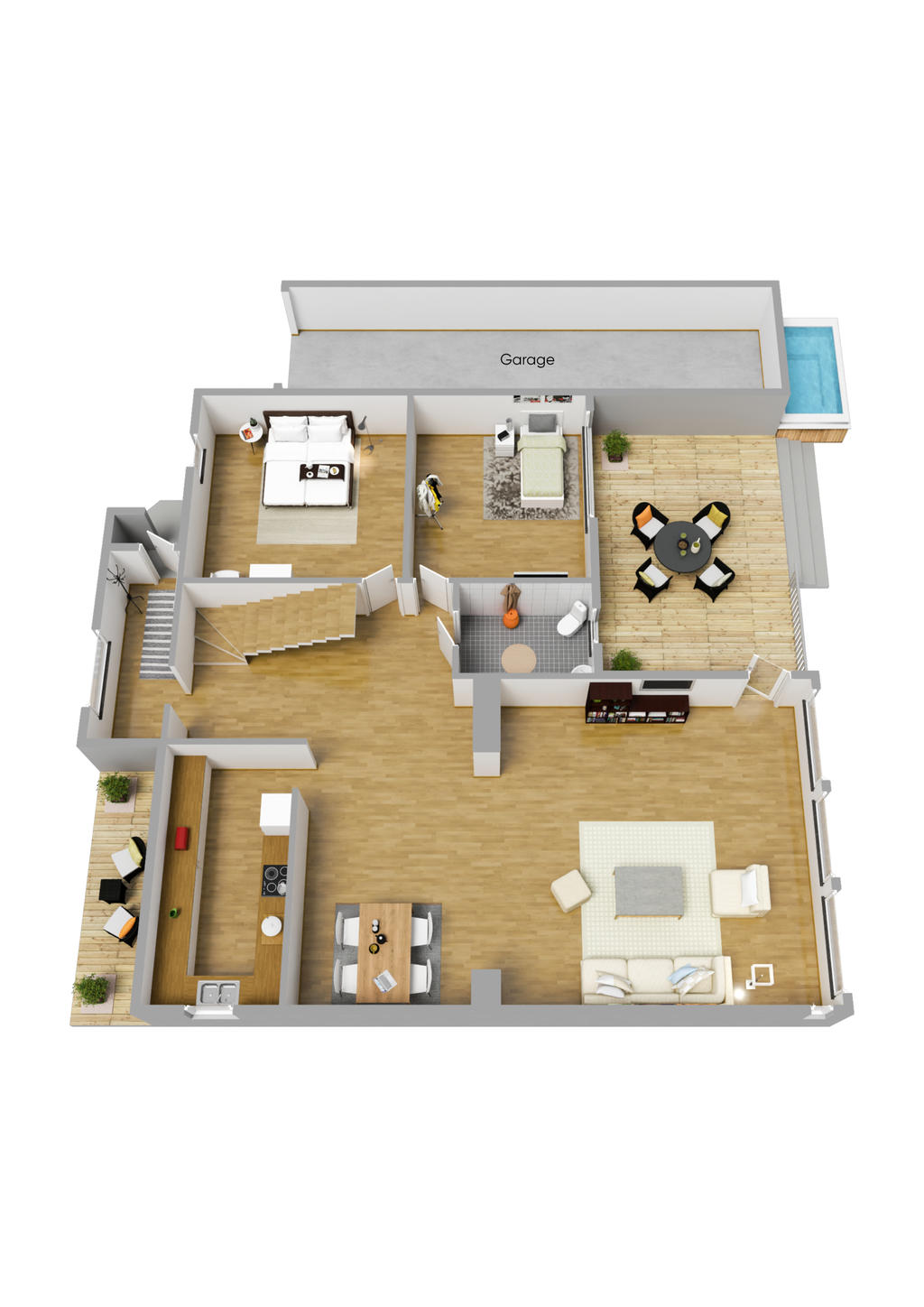 Planritning övre plan