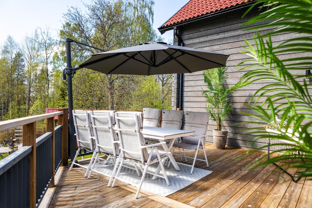 Altan på baksidan av huset
