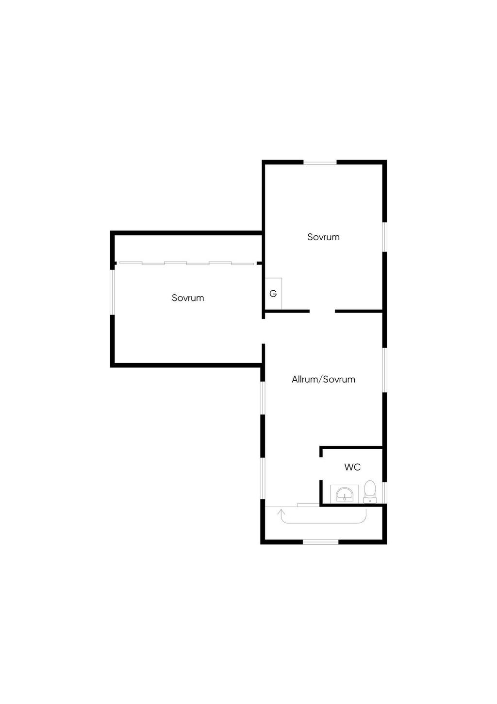 Planlösning övre plan
