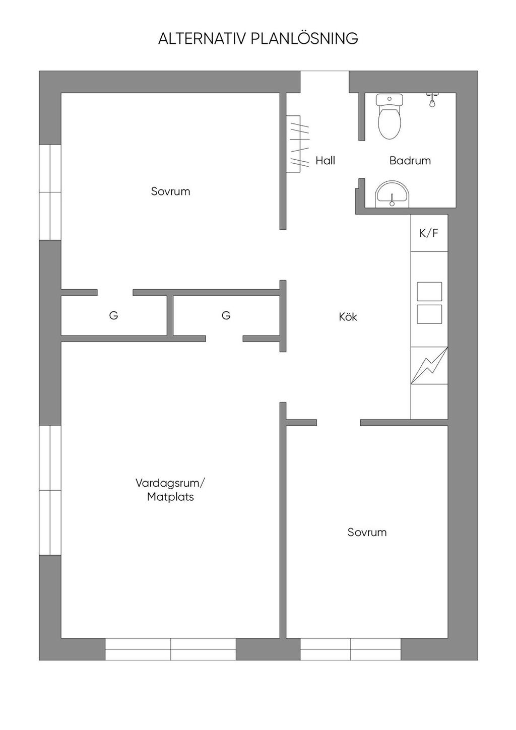 Alternativ planlösning