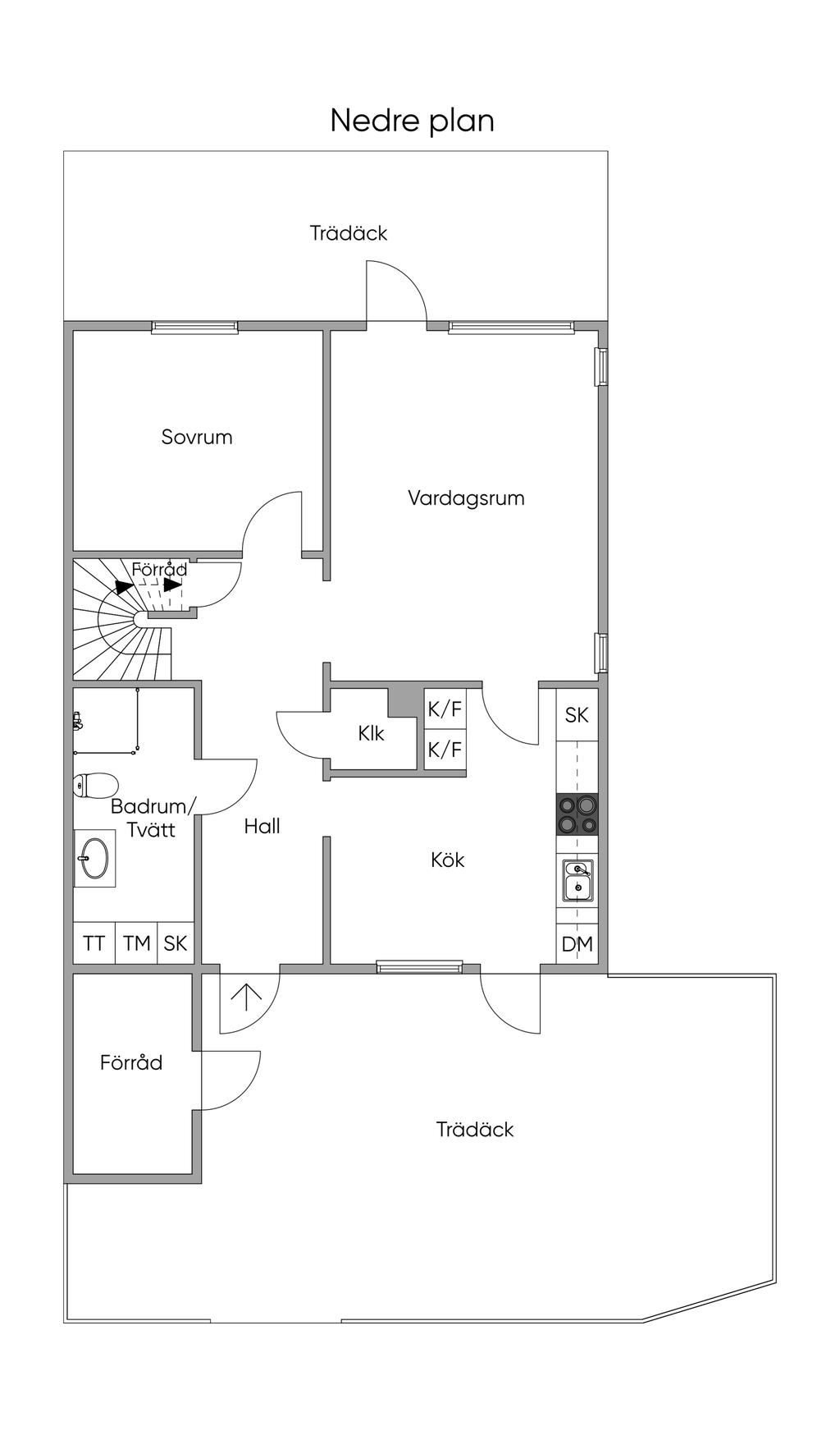 Planlösning entréplan 