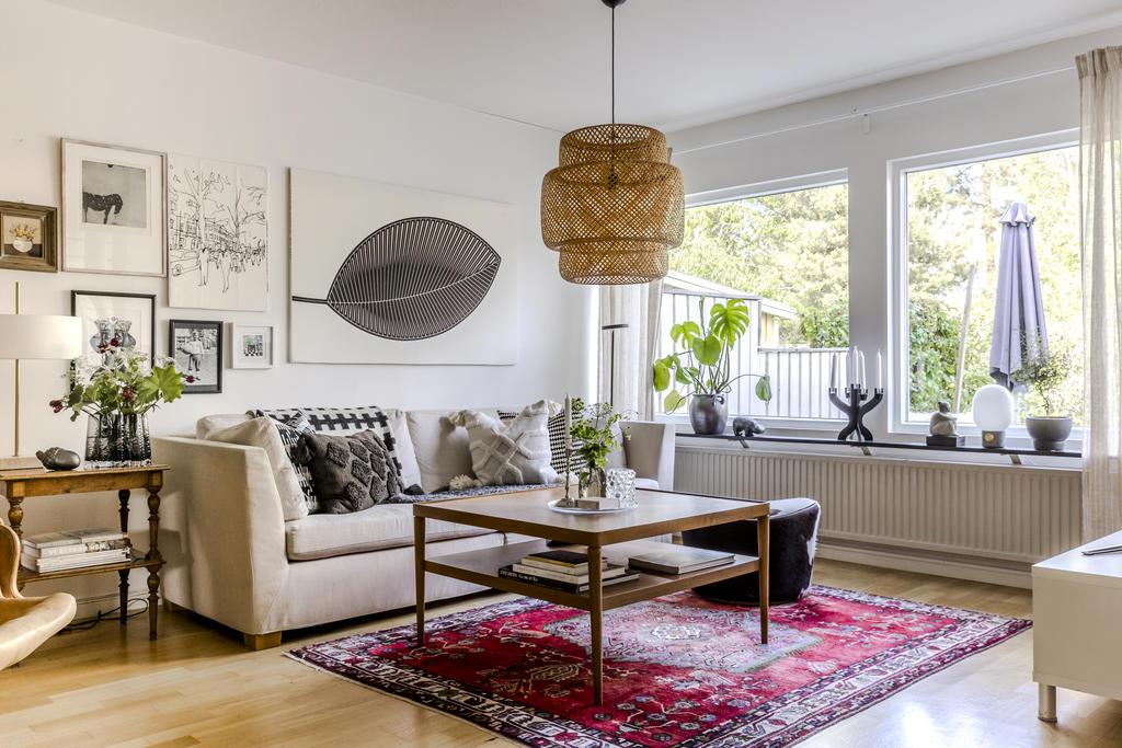 Härligt ljusinsläpp i vardagsrummet