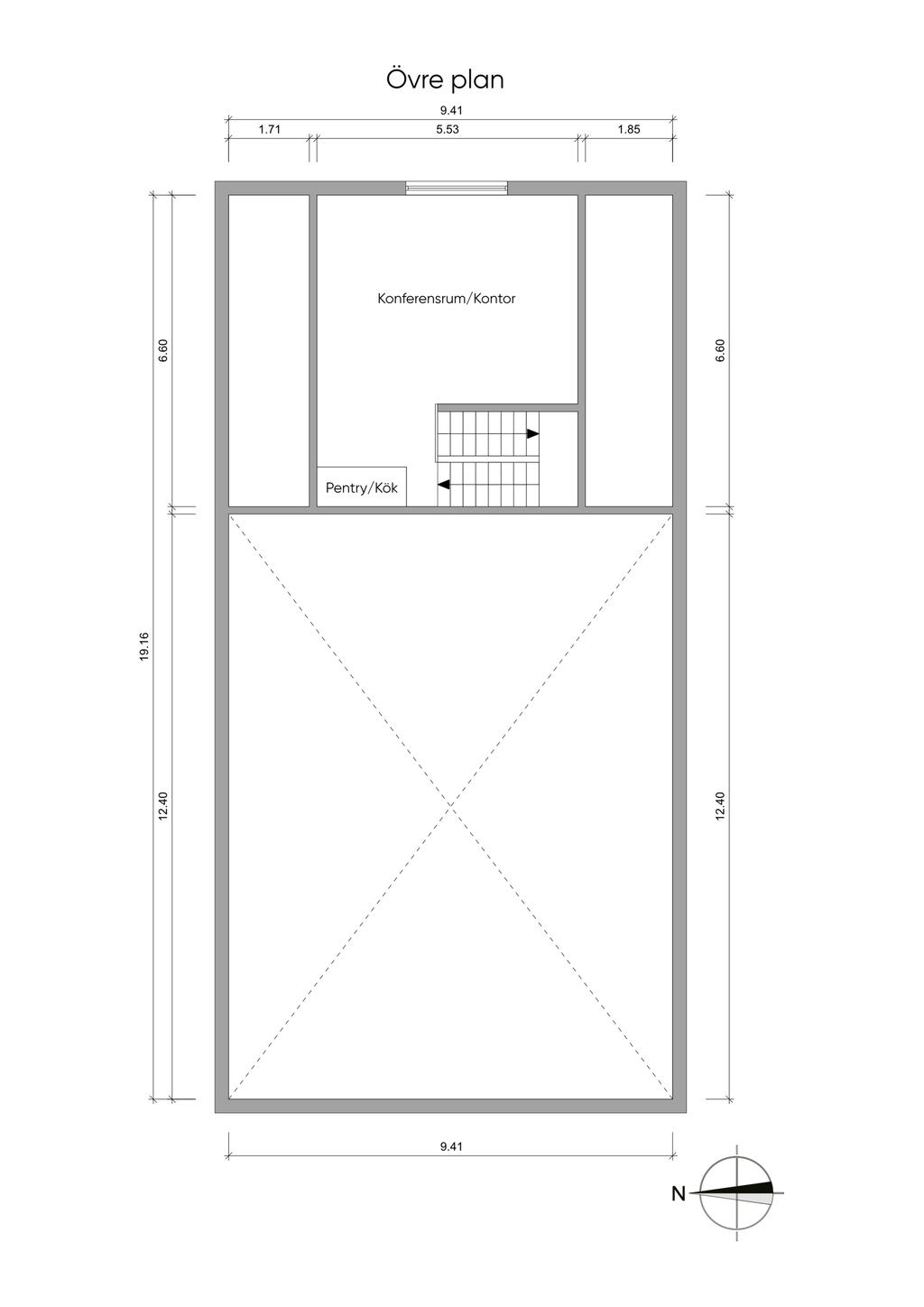 Planlösning övre plan