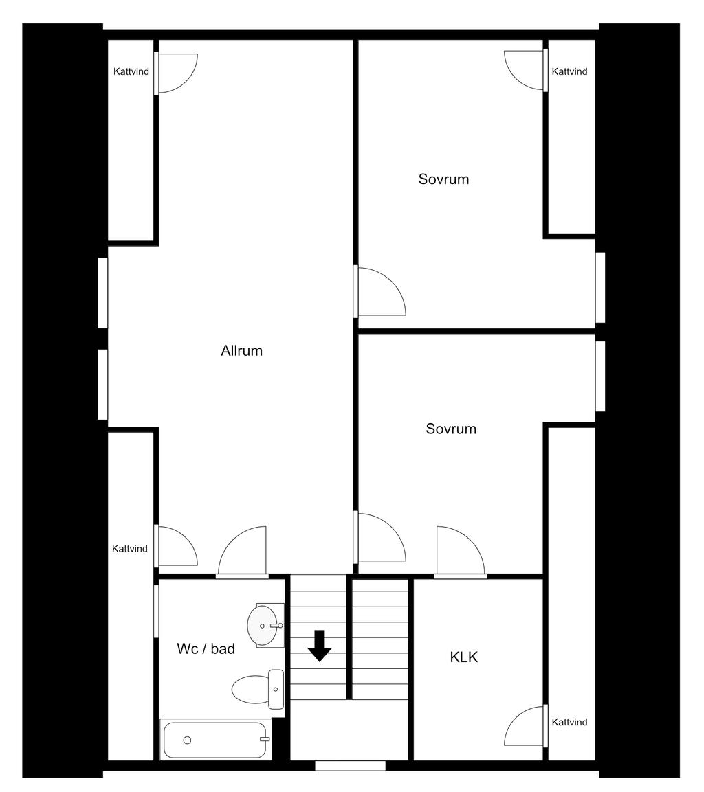 Planlösning övre plan