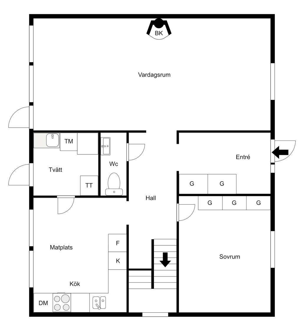 Planlösning entréplan 