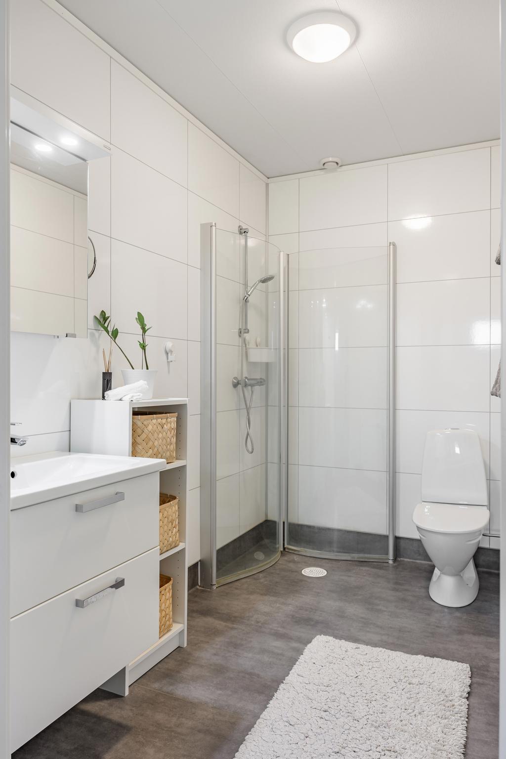 Wc/dusch på övre plan