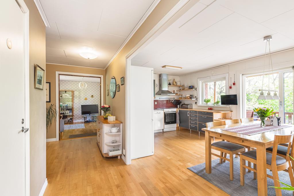 Öppen planlösning kök och hall