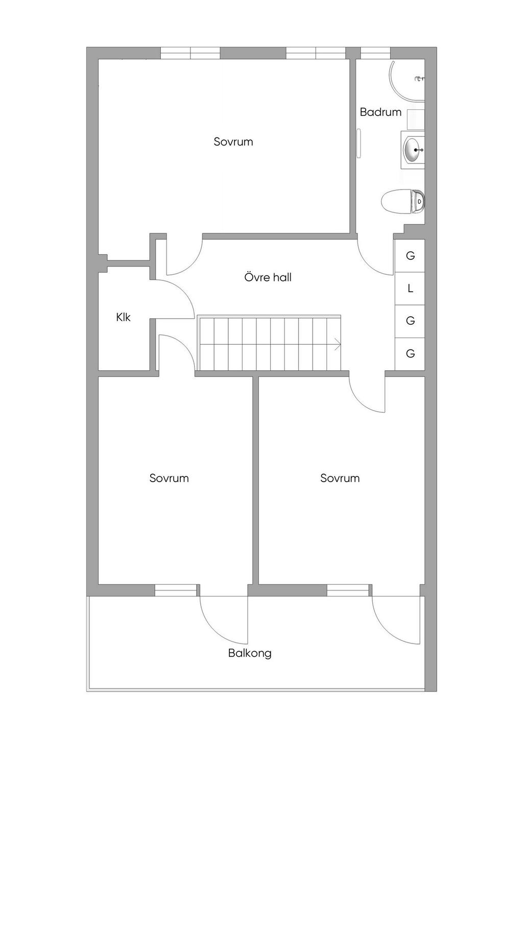 Övre plan.
